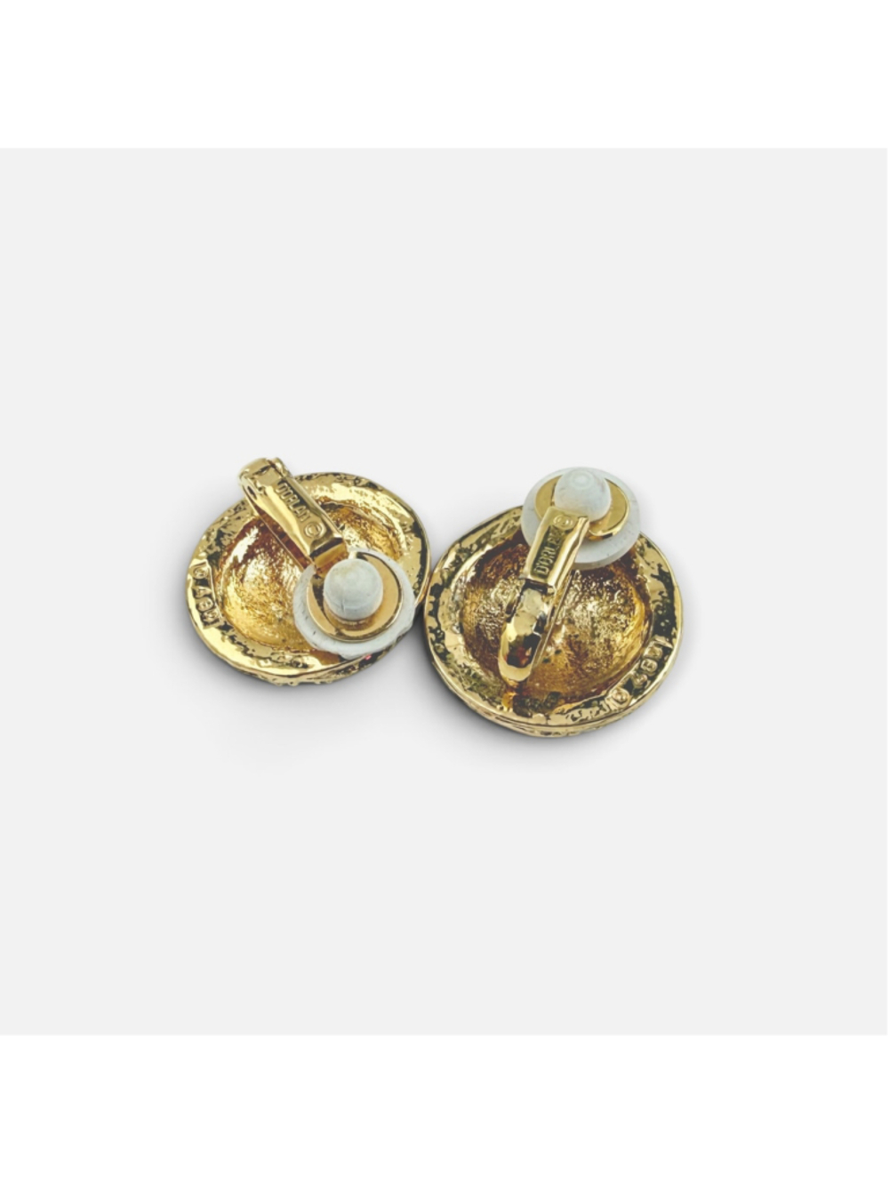 D’Orlan Buried Treasure Swarovski Crystal Clip On Earrings, Vintage - Picture 6 of 7